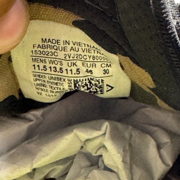 Size M11.5/W13.5 Converse CTAS II OX Futura Camo Low Black Unisex Shoes 153023C - Picture 9 of 11